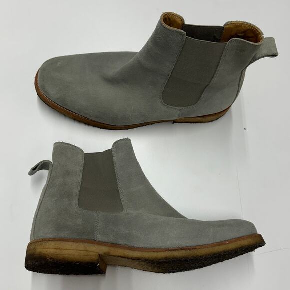 Lordya Boots Mens 46 US 12 Green Grey Winter Chelsea‎ Leather Weaterproof Nubuck - Picture 1 of 8